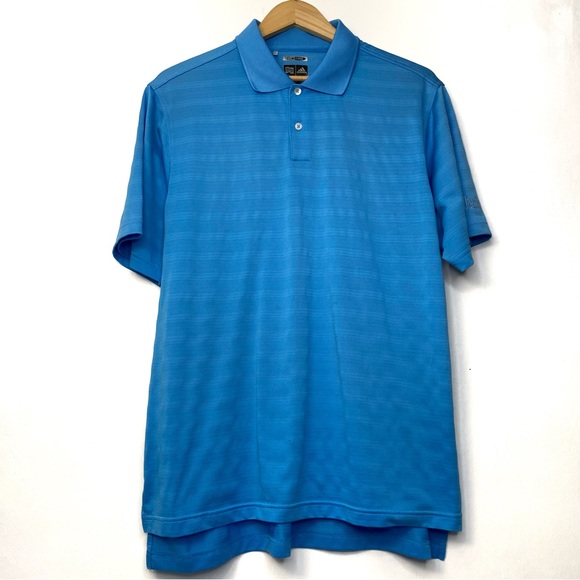 Adidas Golf Men’s Baby Blue ClimaCool Short Sleeve Tour Polo Shirt Size Medium - Picture 3 of 11